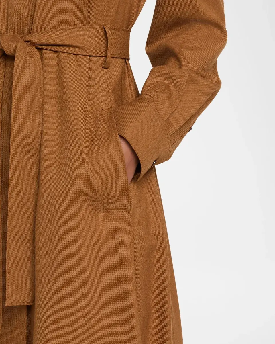 Theory Long-Sleeve Belted Midi Shirtdress | Thumbnail 5 Theory Long-Sleeve Belted Midi Shirtdress | Thumbnail 5