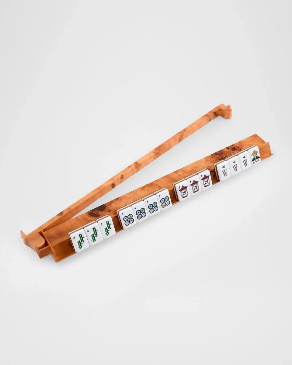 Oh My Mahjong Burl Racks & Pushers, Set of 4 | Thumbnail 2 Oh My Mahjong Burl Racks & Pushers, Set of 4 | Thumbnail 2