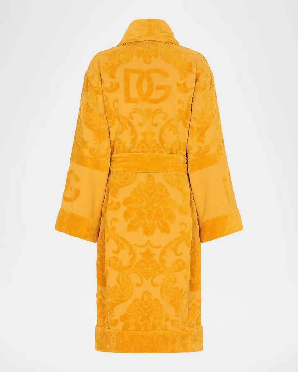 Dolce & Gabbana DG Logo Jacquard Bathrobe | Thumbnail 3 Dolce & Gabbana DG Logo Jacquard Bathrobe | Thumbnail 3