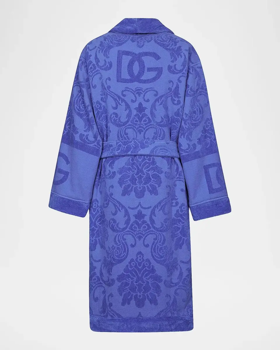 Dolce & Gabbana DG Logo Jacquard Bathrobe | Thumbnail 4 Dolce & Gabbana DG Logo Jacquard Bathrobe | Thumbnail 4