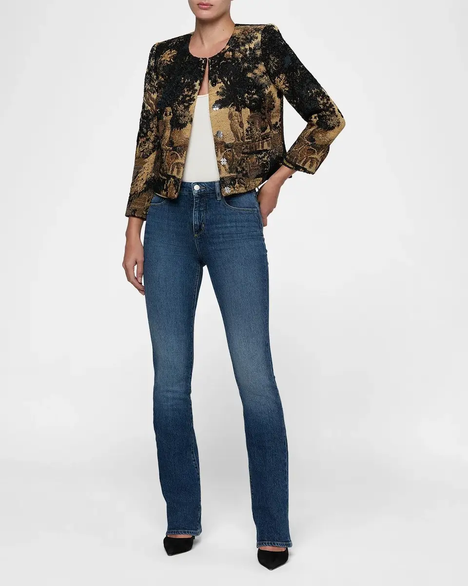 L'Agence Lian Tapestry Collarless Jacket | Thumbnail 2 L'Agence Lian Tapestry Collarless Jacket | Thumbnail 2