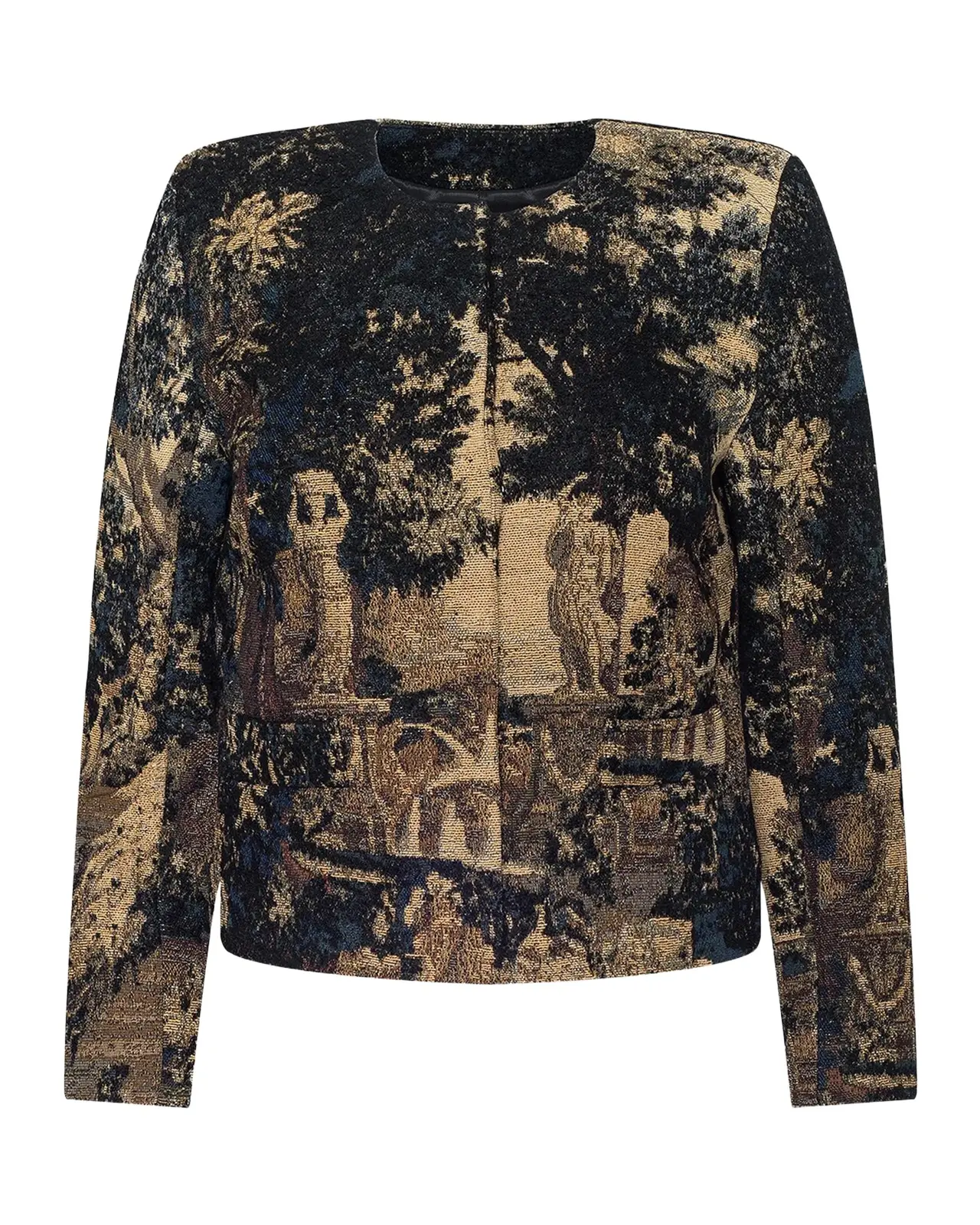 L'Agence Lian Tapestry Collarless Jacket