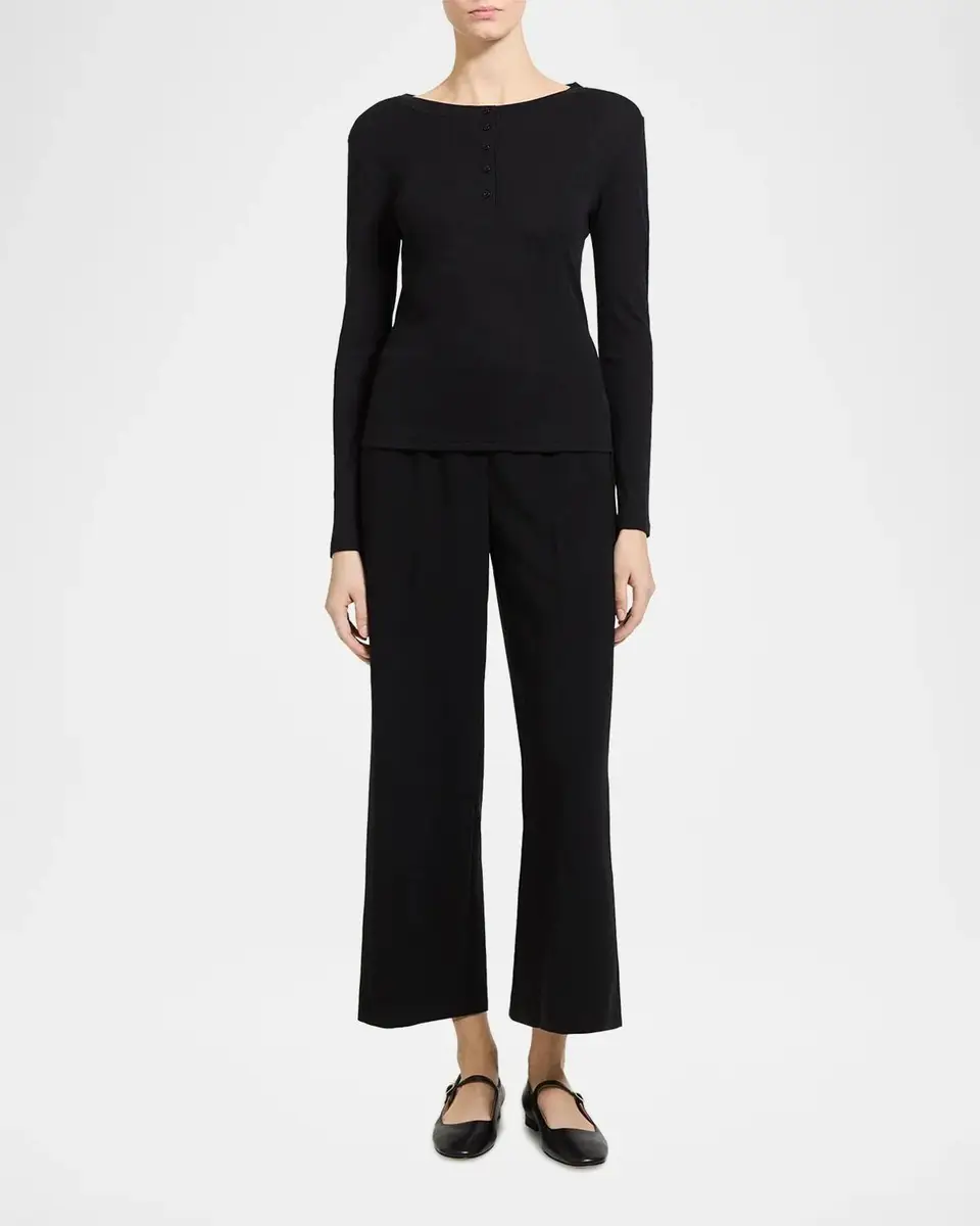 Theory Purl Henley Long-Sleeve T-Shirt | Thumbnail 2 Theory Purl Henley Long-Sleeve T-Shirt | Thumbnail 2