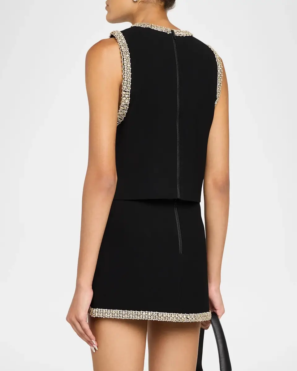 Alice + Olivia Amal Crystal Embellished Boxy Tank Top | Thumbnail 3 Alice + Olivia Amal Crystal Embellished Boxy Tank Top | Thumbnail 3