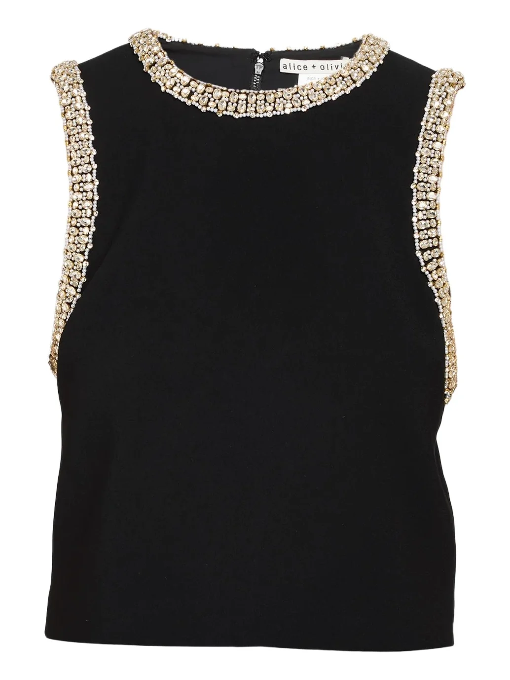 Amal Crystal Embellished Boxy Tank Top Amal Crystal Embellished Boxy Tank Top