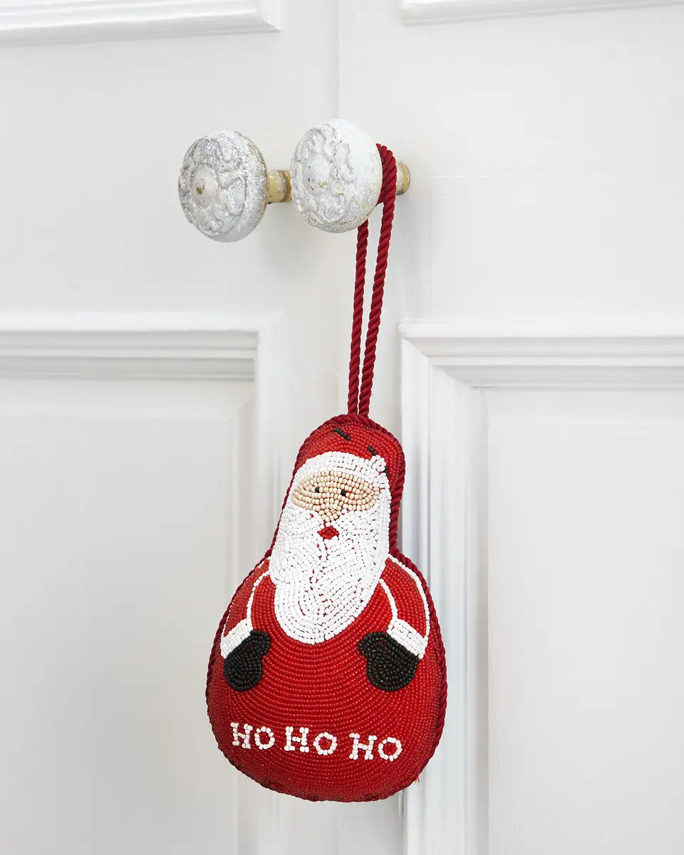 Sudha Pennathur Beaded Santa Ho Ho Ho Doorknocker | Thumbnail 3 Sudha Pennathur Beaded Santa Ho Ho Ho Doorknocker | Thumbnail 3