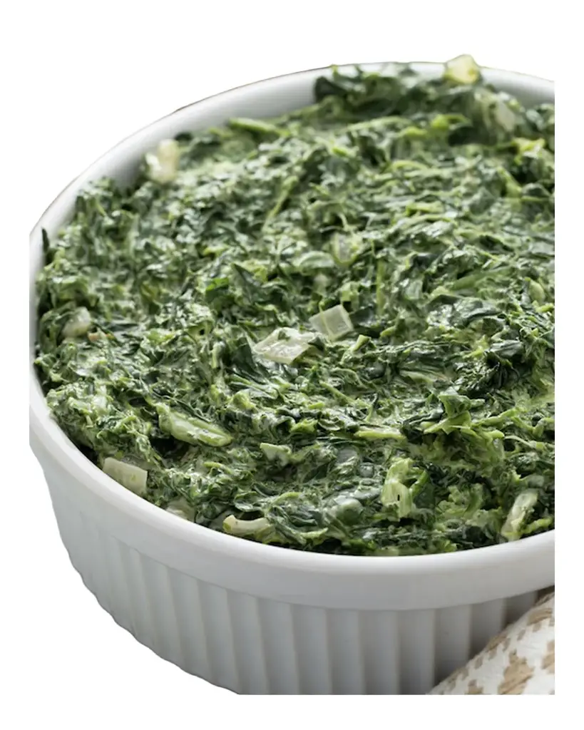 Spinach Madeleine with Smoked Gouda Cheese, Serves 4-6