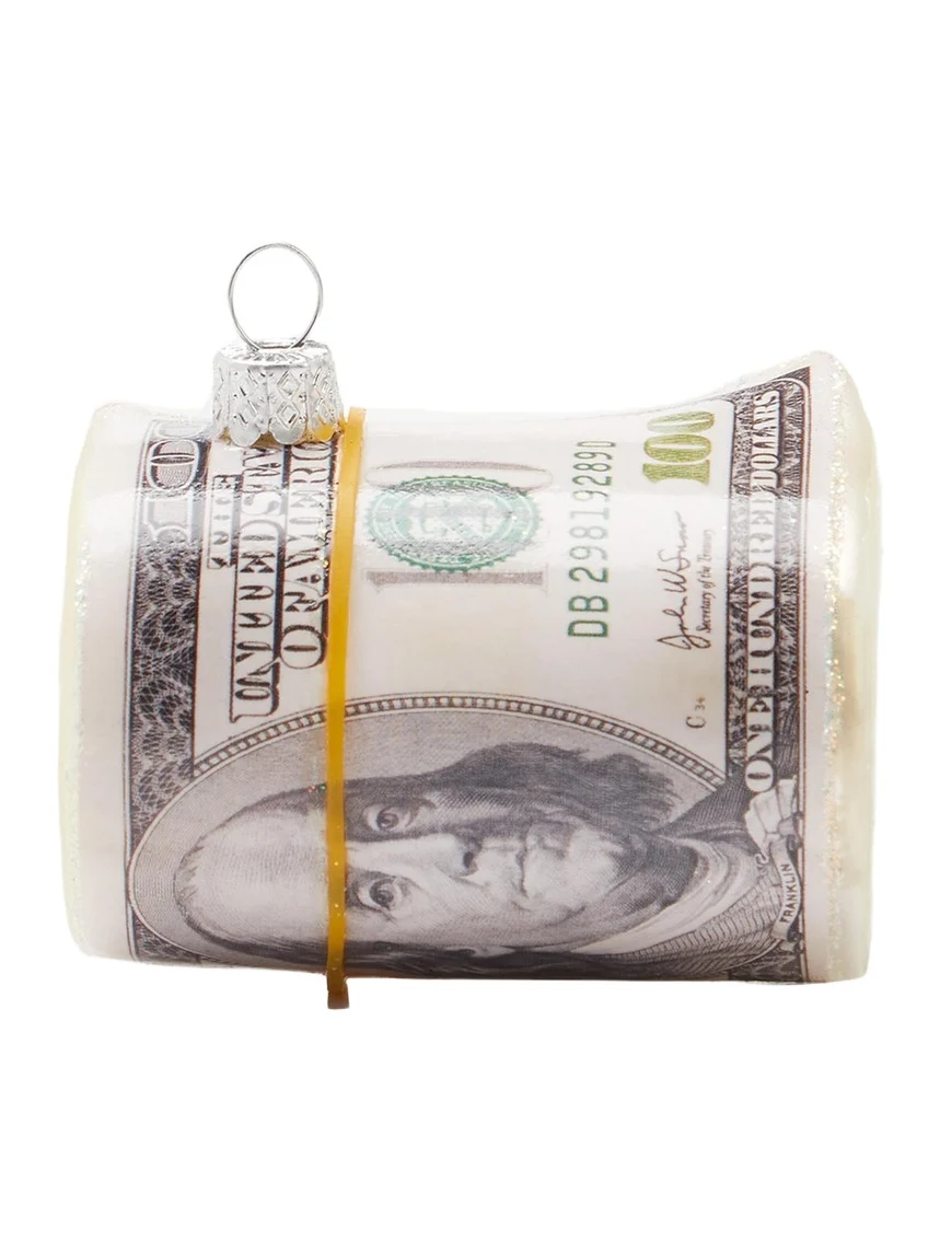 Cody Foster & Co Roll Of Cash Holiday Ornament