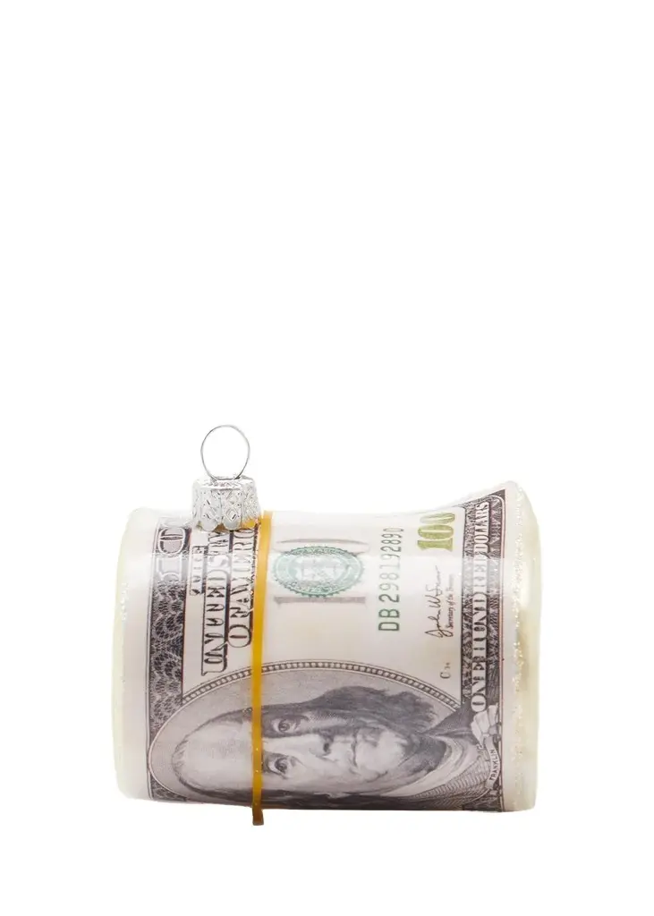 Cody Foster & Co Roll Of Cash Holiday Ornament