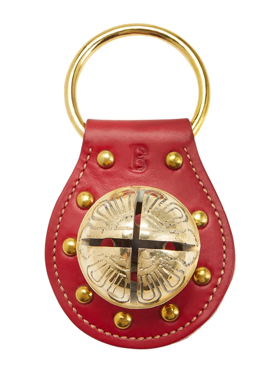 Belsnickel Enterprises Round Bell Leather Doorknob Hanger