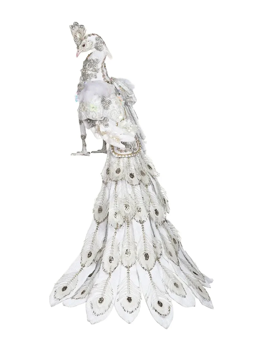 Mark Roberts Decorative White Peacock