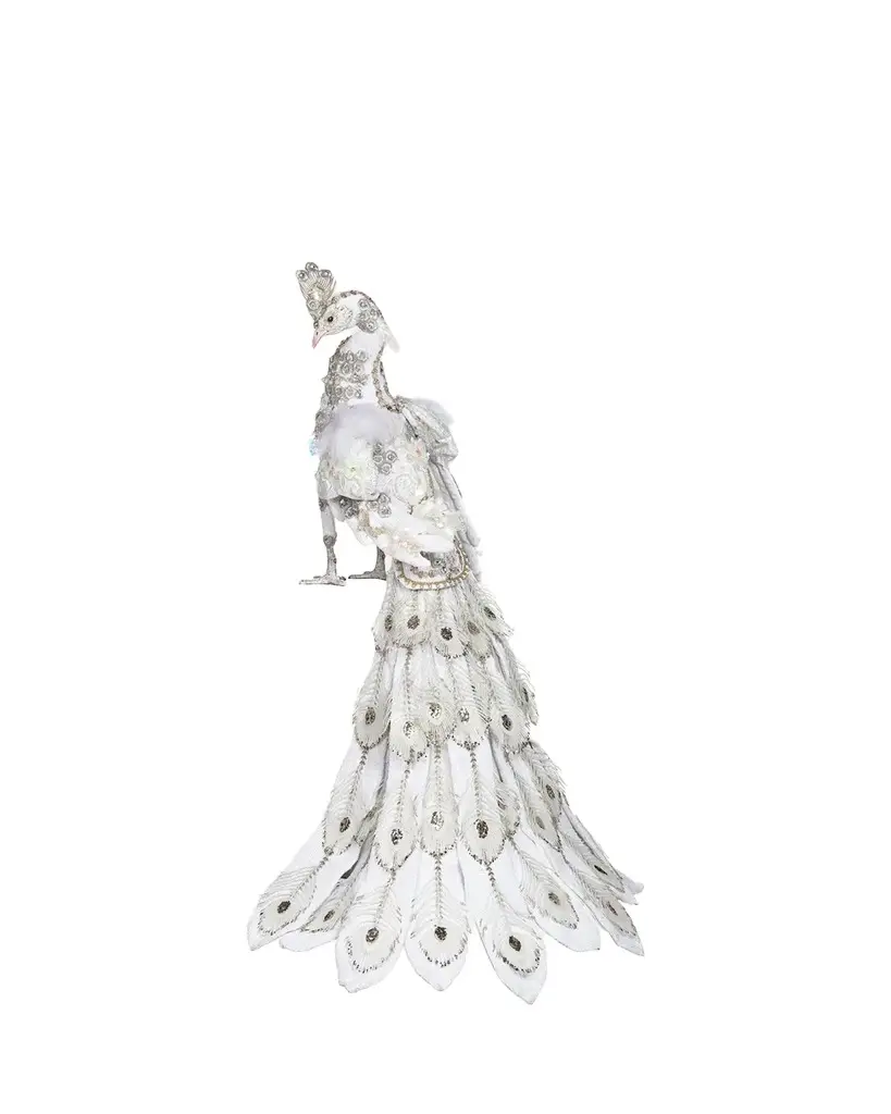Mark Roberts Decorative White Peacock