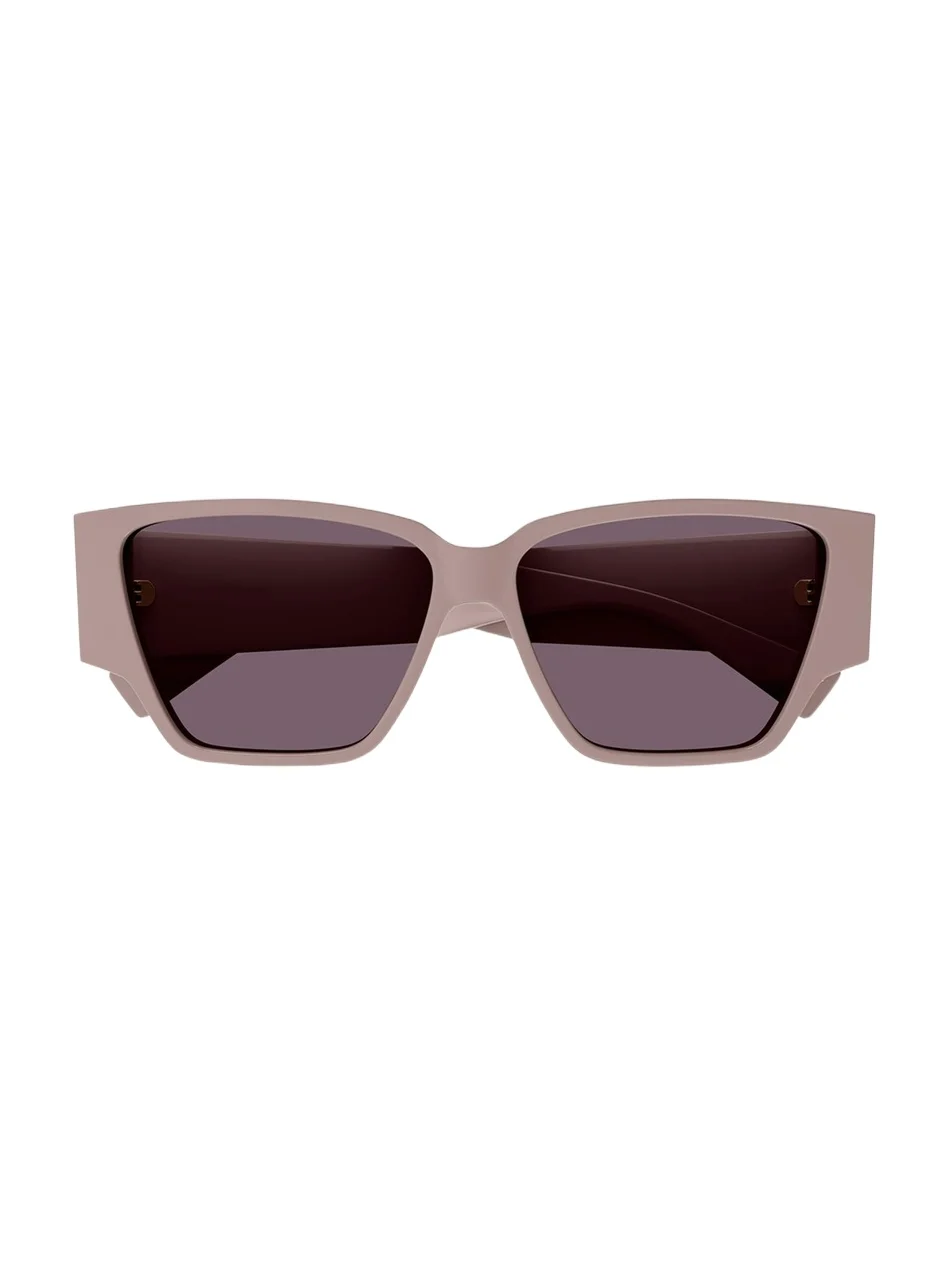 Bottega Veneta Logo Pink Acetate Butterfly Sunglasses
