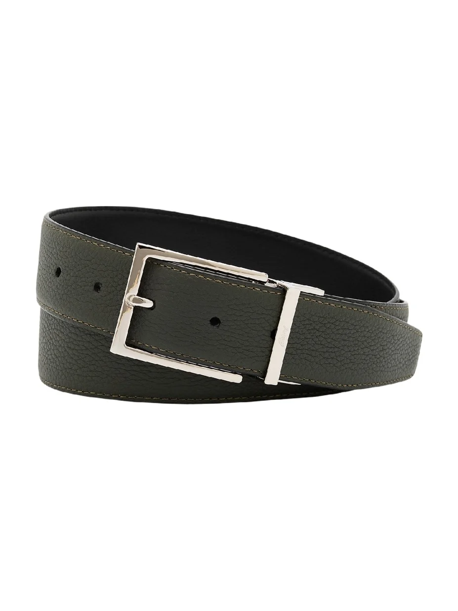 Brioni Men's Reversible Grained Leather Belt