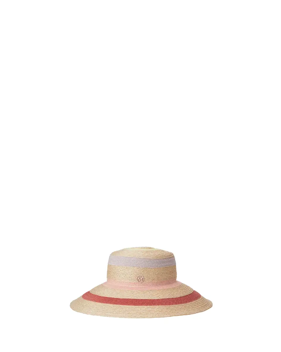 Maison Michel Rena Striped Straw Bucket Hat | Thumbnail 2