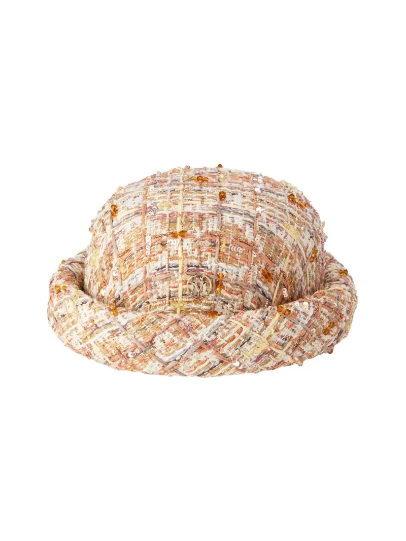 Reese Beaded Embroidered Tweed Hat Reese Beaded Embroidered Tweed Hat