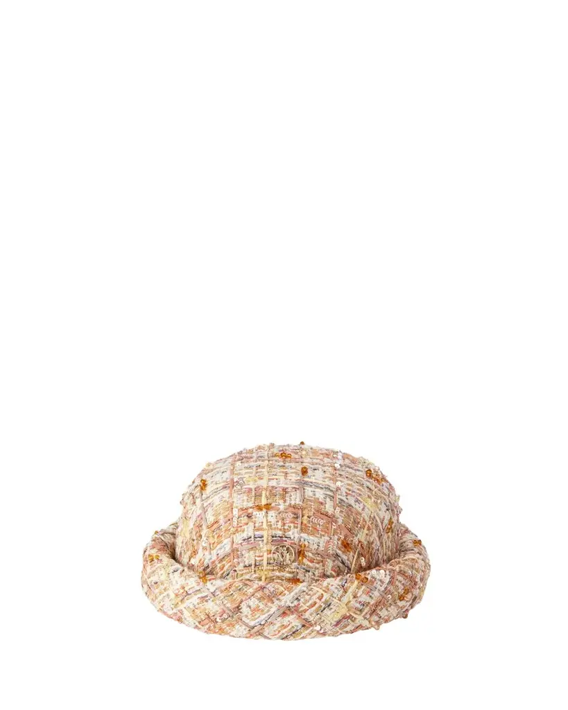 Reese Beaded Embroidered Tweed Hat Reese Beaded Embroidered Tweed Hat