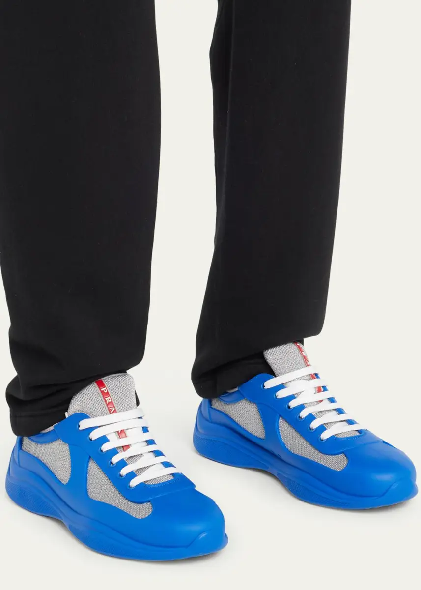 Prada Men's Americas Cup Rubber Trainer Sneakers | Thumbnail 11 Prada Men's Americas Cup Rubber Trainer Sneakers | Thumbnail 11