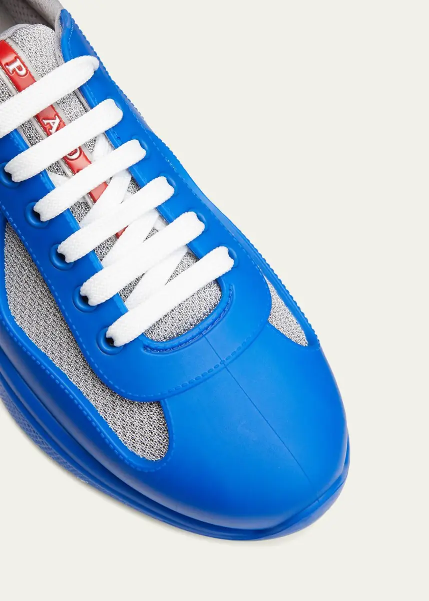 Prada Men's Americas Cup Rubber Trainer Sneakers | Thumbnail 13 Prada Men's Americas Cup Rubber Trainer Sneakers | Thumbnail 13