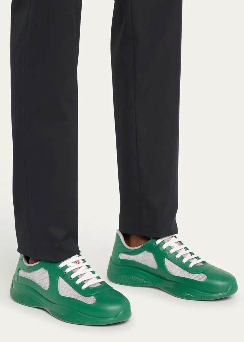 Prada Men's Americas Cup Rubber Trainer Sneakers | Thumbnail 3 Prada Men's Americas Cup Rubber Trainer Sneakers | Thumbnail 3