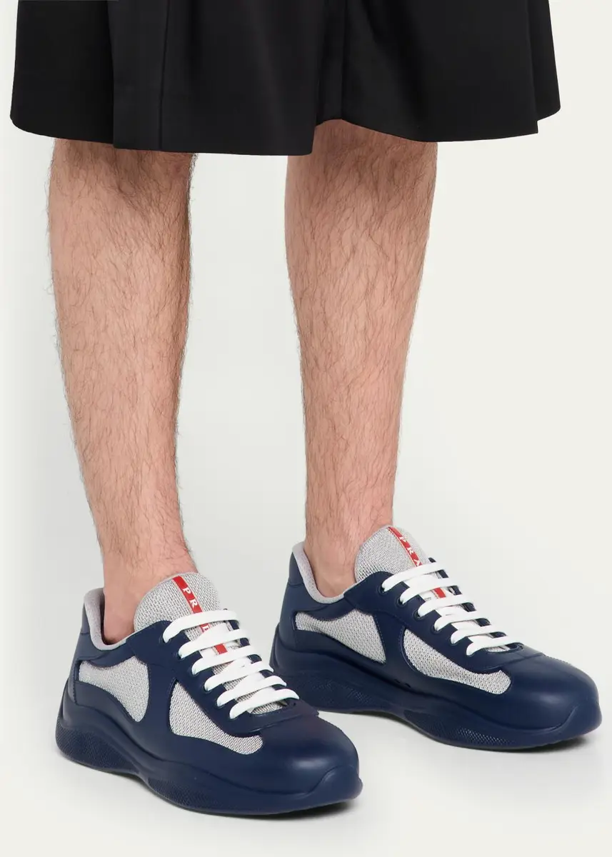 Prada Men's Americas Cup Rubber Trainer Sneakers | Thumbnail 6 Prada Men's Americas Cup Rubber Trainer Sneakers | Thumbnail 6