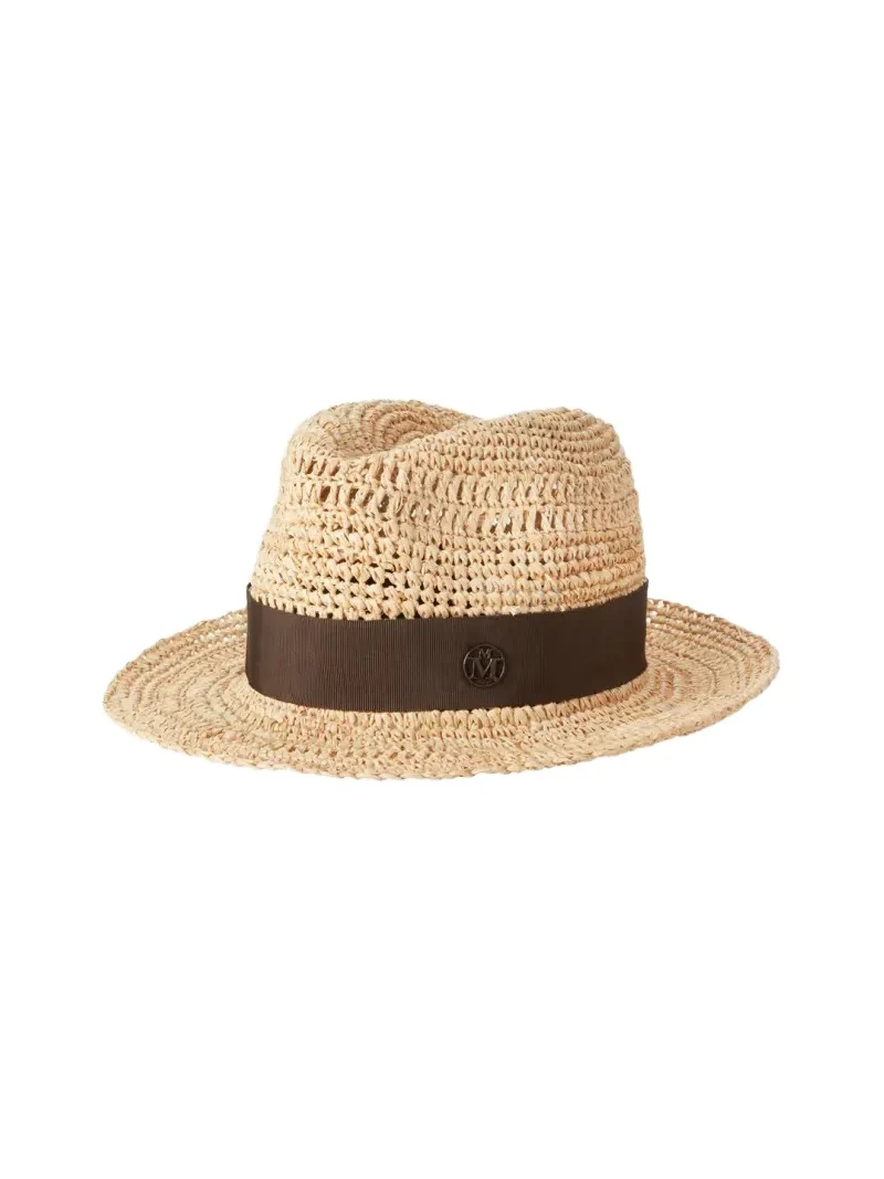 Elias Crochet Raffia Fedora Hat