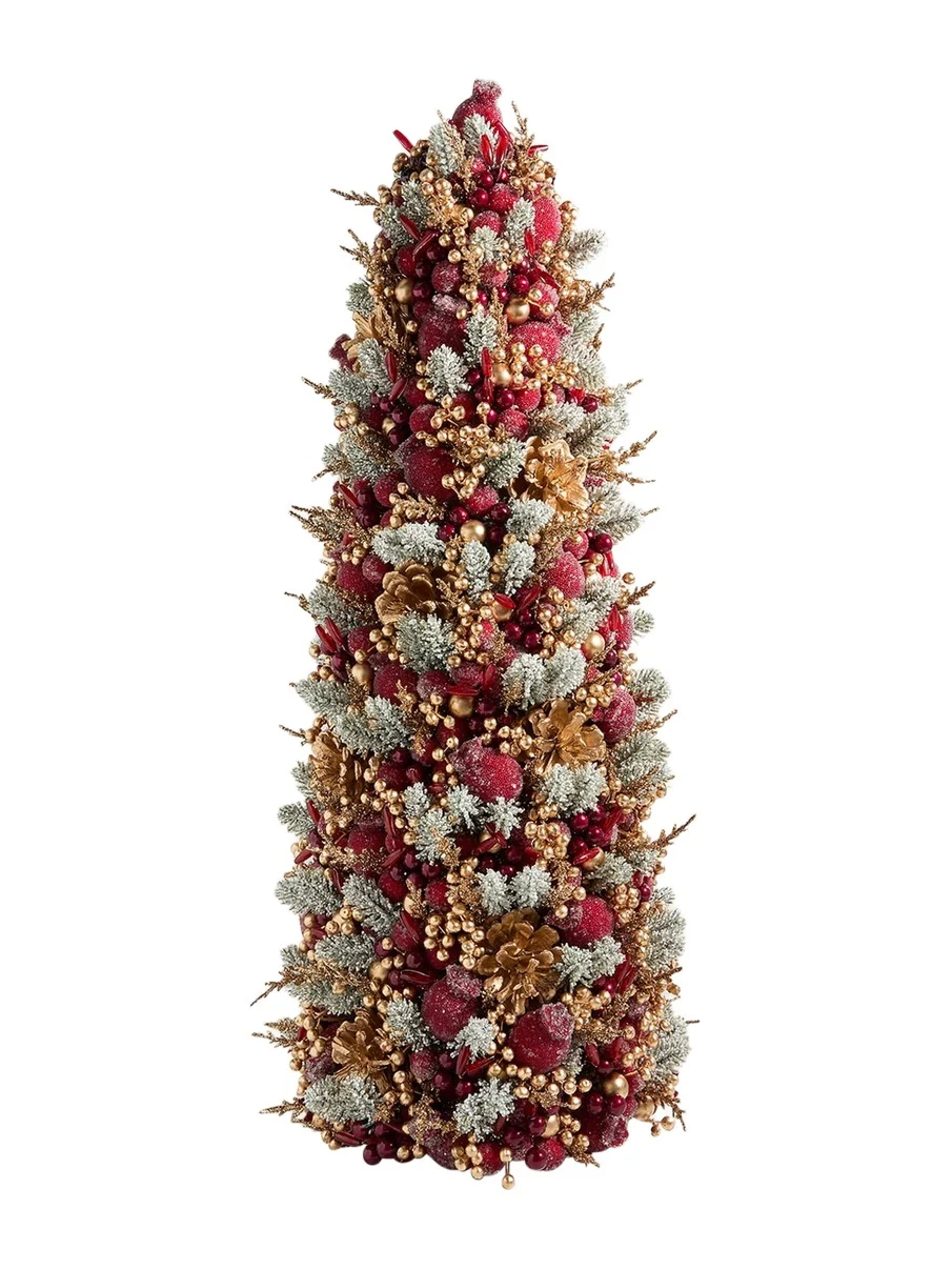 Salzburg Creations 24" Glittering Garnet Tree Christmas Decoration