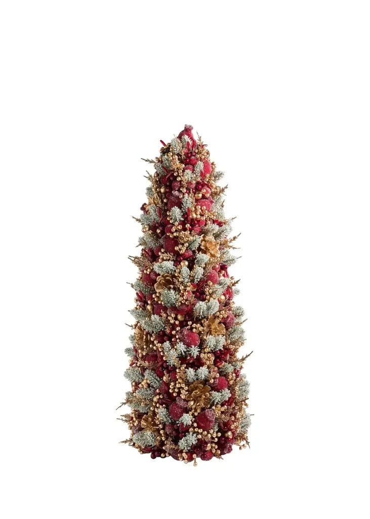 Salzburg Creations 24" Glittering Garnet Tree Christmas Decoration