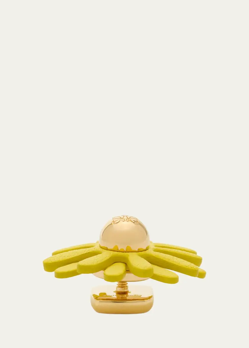 Loewe Flower Pin in Brass and Calfskin | Thumbnail 3 Loewe Flower Pin in Brass and Calfskin | Thumbnail 3