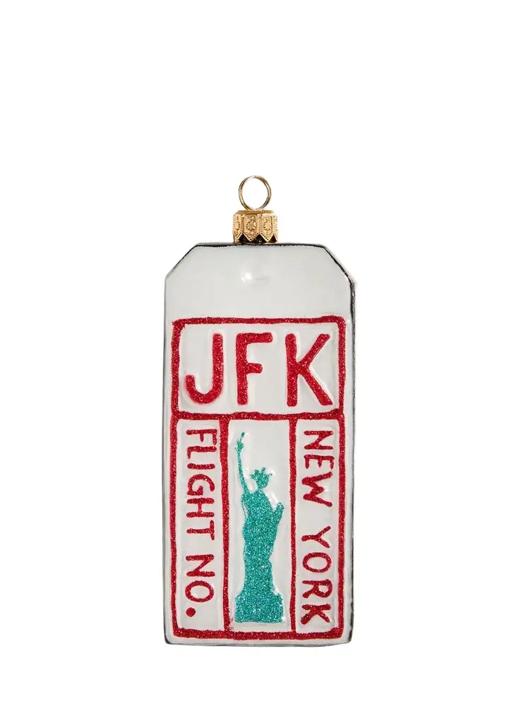 Joy To The World Collectibles New York Luggage Tag Christmas Ornament