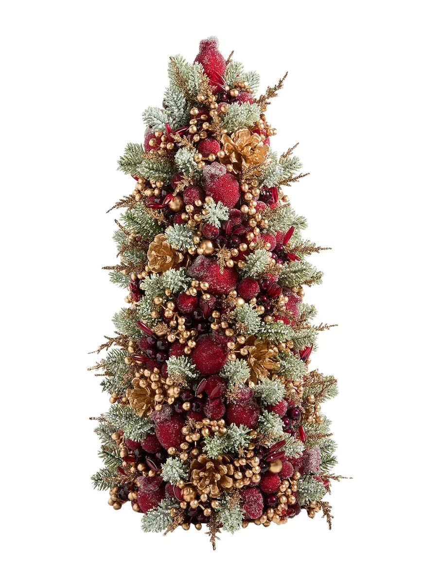 Salzburg Creations 18" Glittering Garnet Tree Christmas Decoration