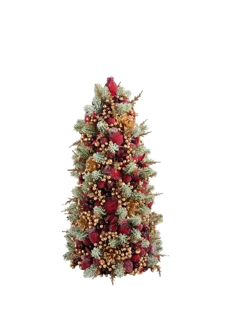 Salzburg Creations 18" Glittering Garnet Tree Christmas Decoration