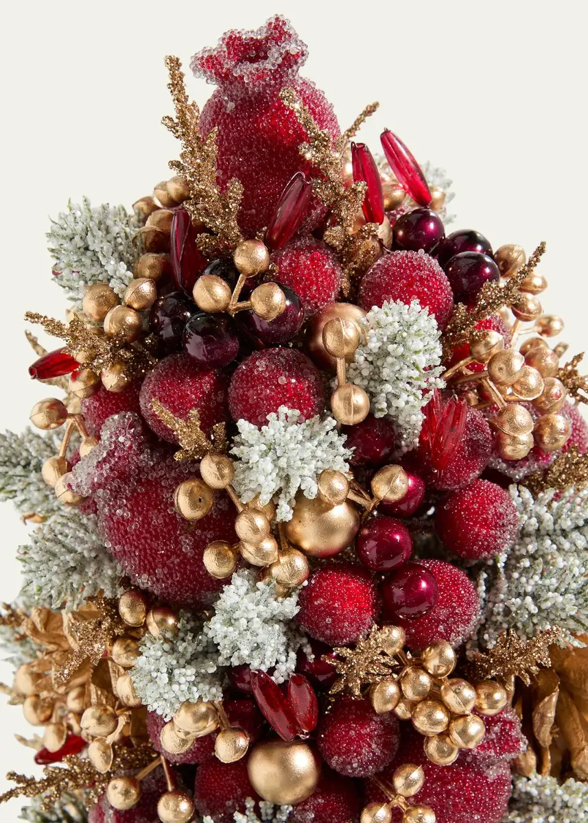 Salzburg Creations 12" Glittering Garnet Tree Tabletop Decoration | Thumbnail 2 Salzburg Creations 12" Glittering Garnet Tree Tabletop Decoration | Thumbnail 2