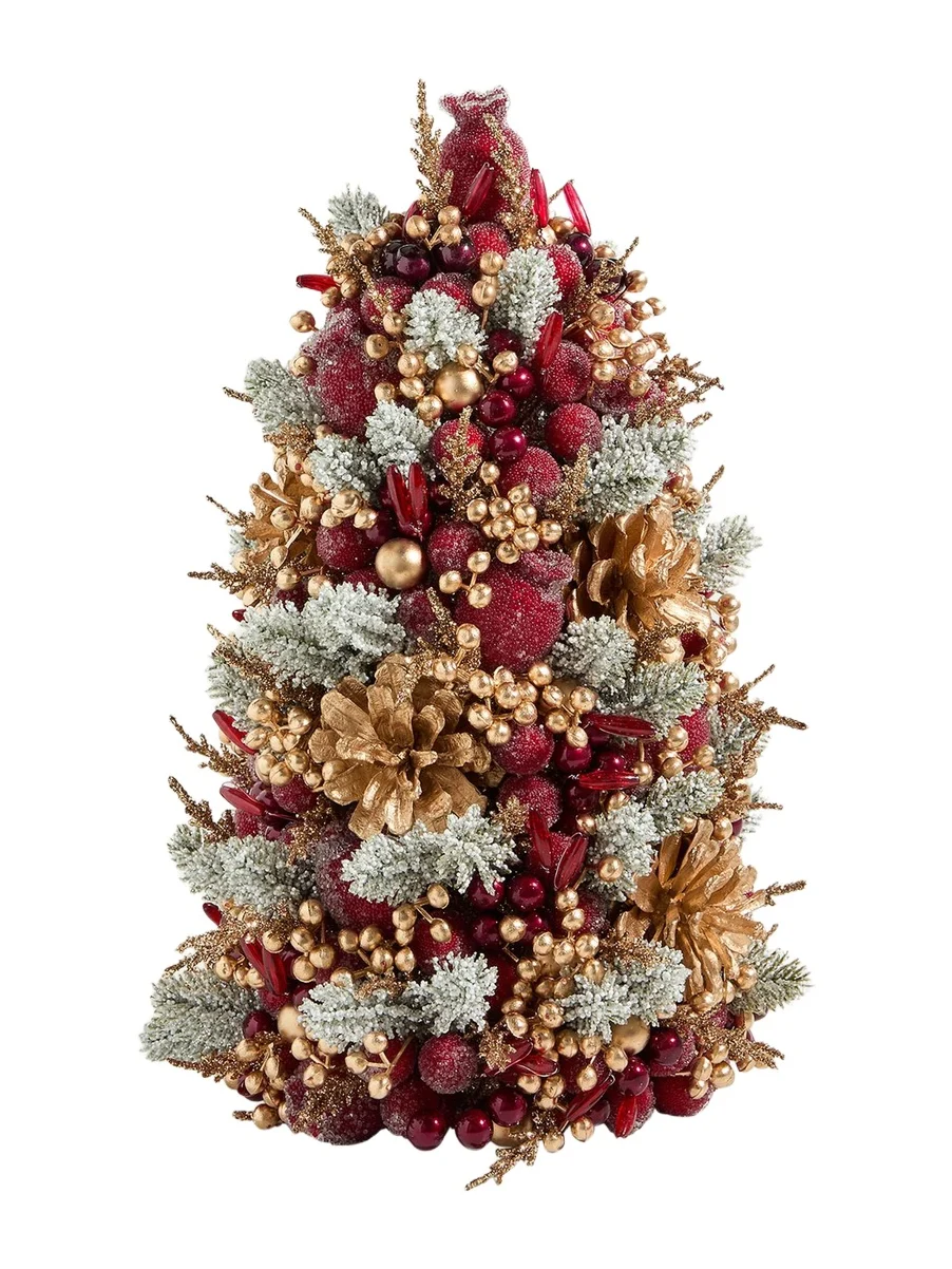 Salzburg Creations 12" Glittering Garnet Tree Tabletop Decoration
