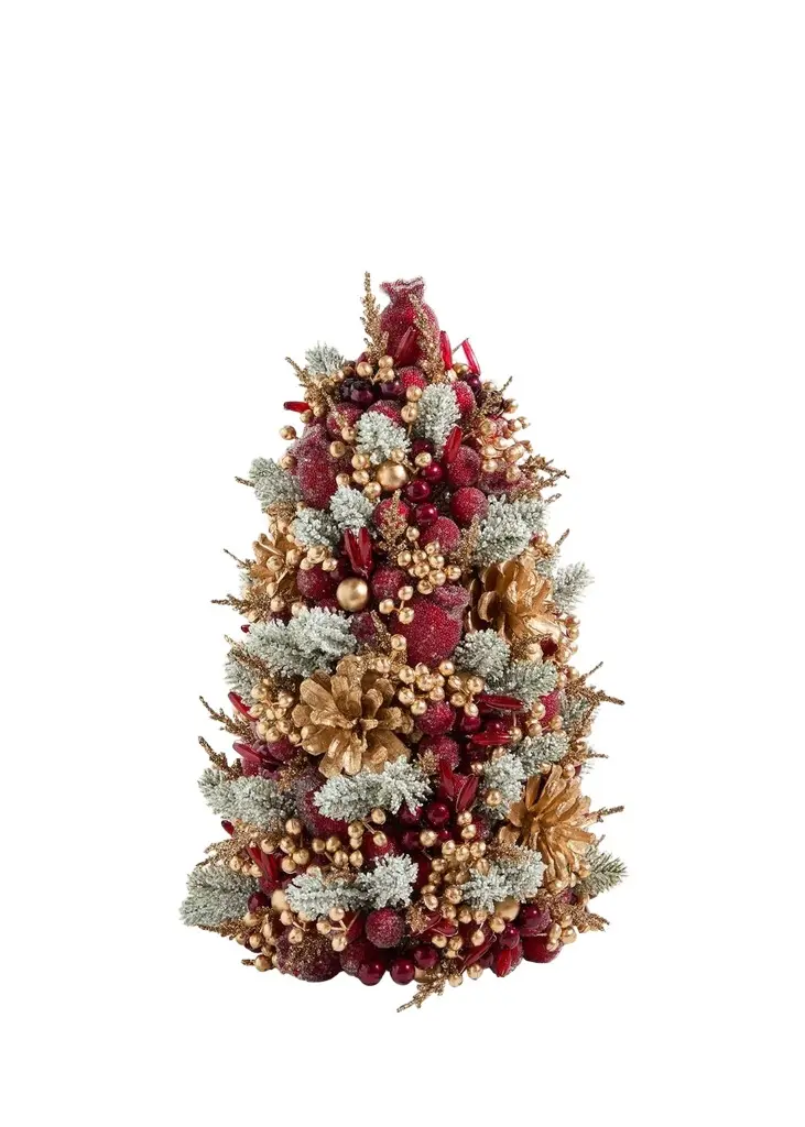 Salzburg Creations 12" Glittering Garnet Tree Tabletop Decoration