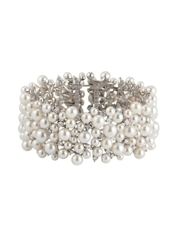 LaGrange Large White Gold Pearl & Diamond Bracelet LaGrange Large White Gold Pearl & Diamond Bracelet