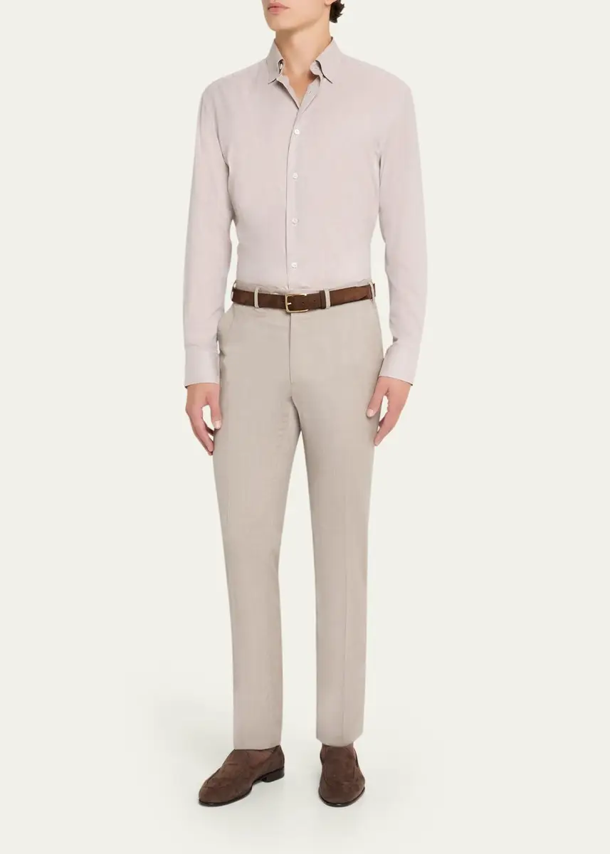 Brioni Men's Cotton Flannel Button-Down Shirt | Thumbnail 2 Brioni Men's Cotton Flannel Button-Down Shirt | Thumbnail 2