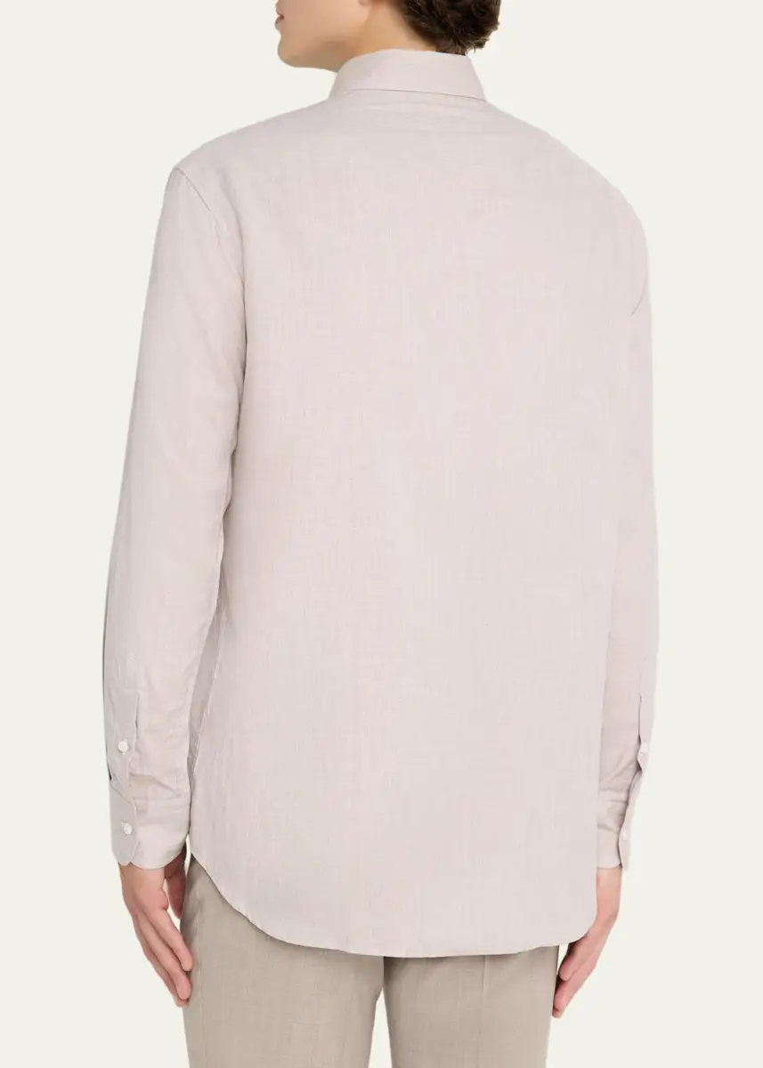 Brioni Men's Cotton Flannel Button-Down Shirt | Thumbnail 3 Brioni Men's Cotton Flannel Button-Down Shirt | Thumbnail 3