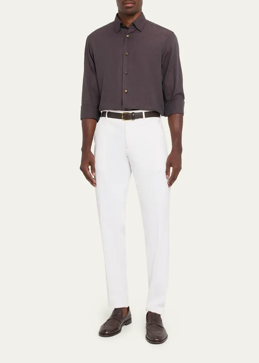 Brioni Men's Cotton Flannel Button-Down Shirt | Thumbnail 6 Brioni Men's Cotton Flannel Button-Down Shirt | Thumbnail 6