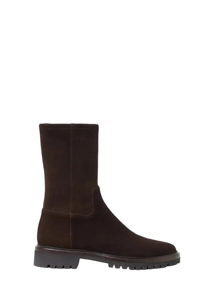 Loeffler Randall Danny Suede Lug-Sole Ankle Boots