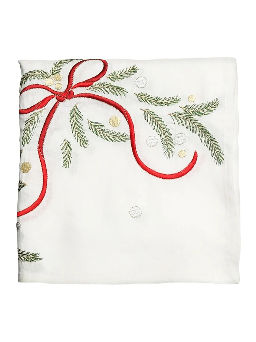 Kim Seybert Merry And Bright Embroidered Napkin