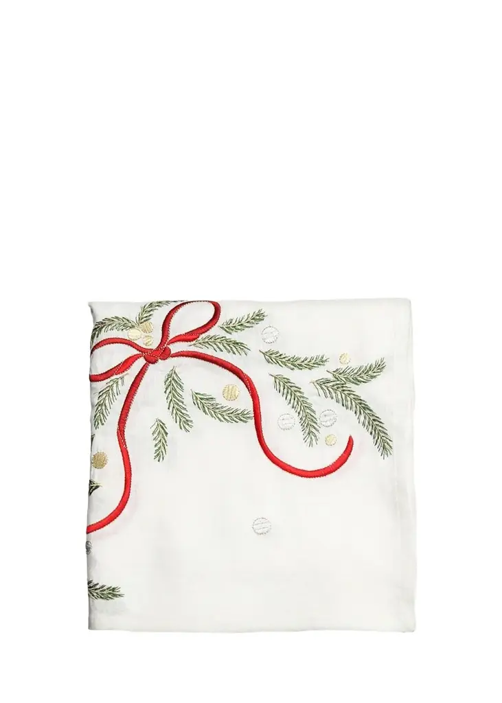 Kim Seybert Merry And Bright Embroidered Napkin