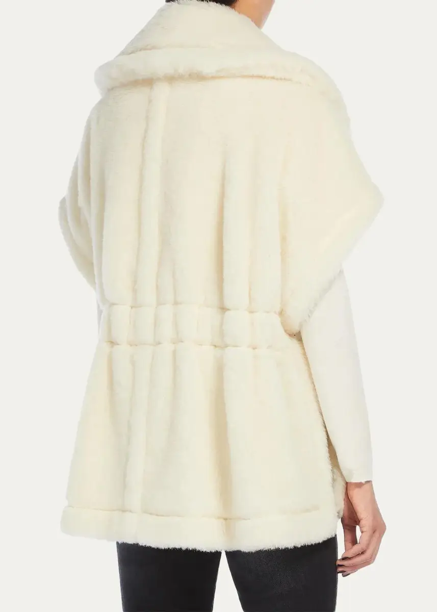 Max Mara Alpaca and Wool Teddy Cape | Thumbnail 3 Max Mara Alpaca and Wool Teddy Cape | Thumbnail 3