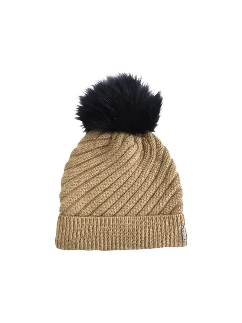 Gorski Select Cashmere Beanie with Lamb Shearling Pom