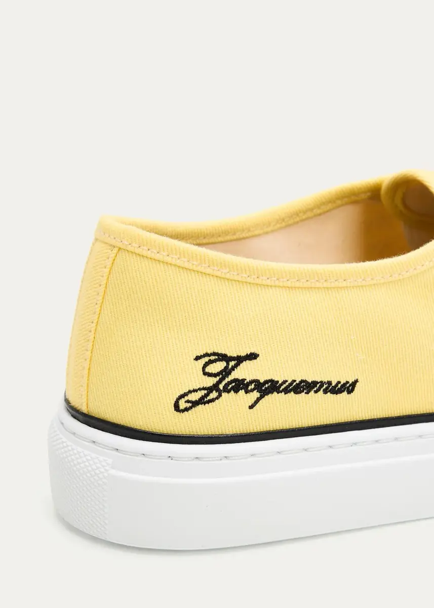 Jacquemus Canvas Low-Top Boat Sneakers | Thumbnail 3 Jacquemus Canvas Low-Top Boat Sneakers | Thumbnail 3