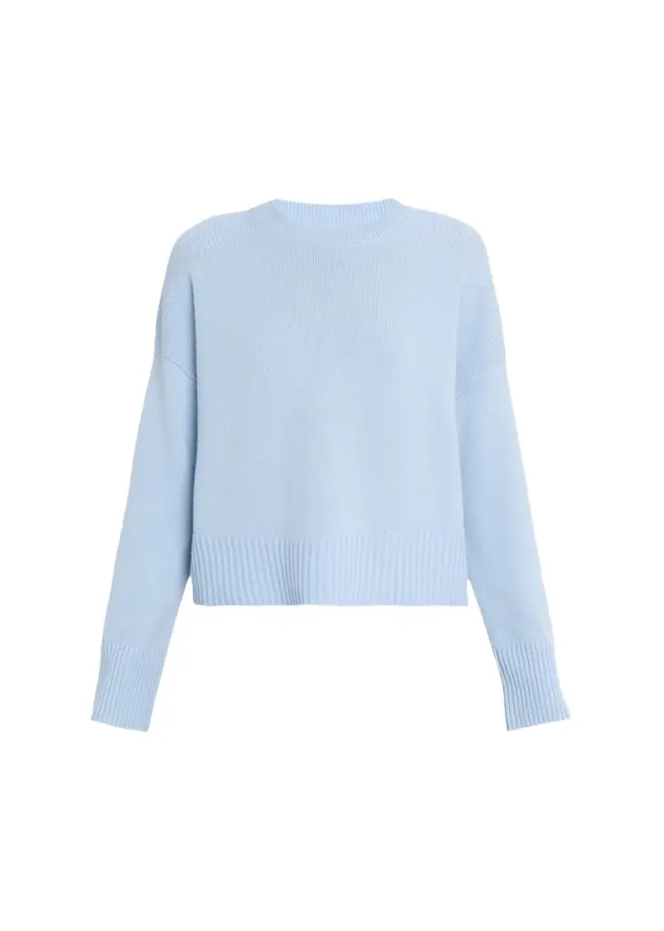 Lafayette 148 New York Boxy Crewneck Cashmere Sweater