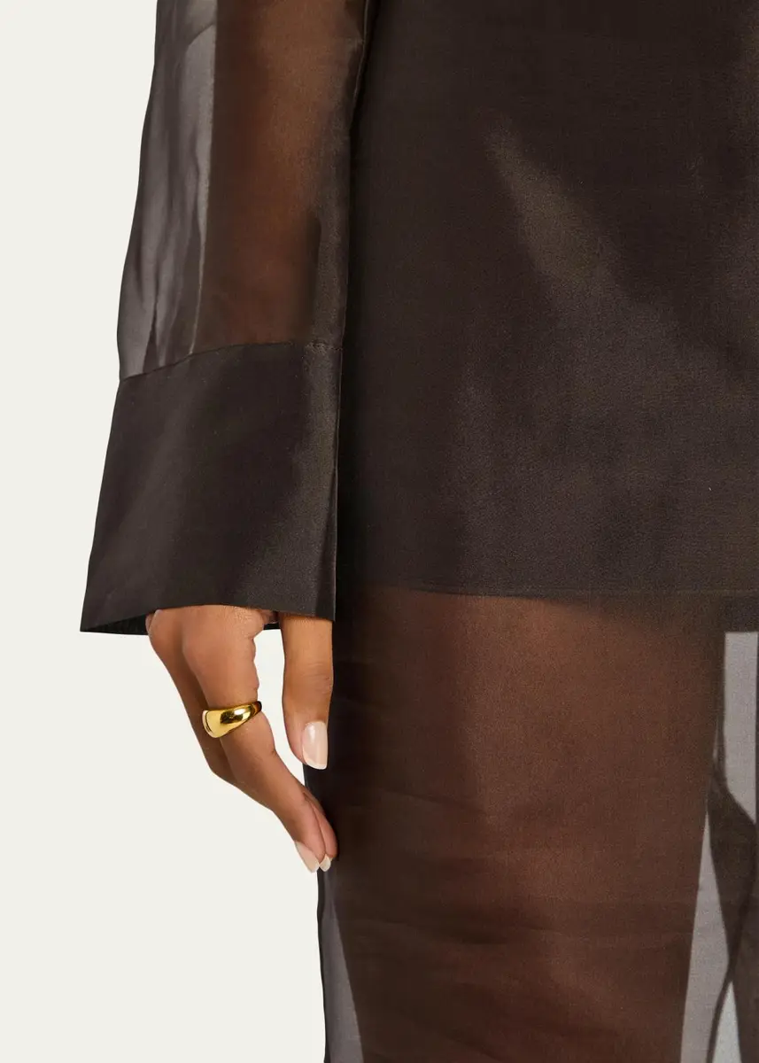 SEROYA Elda Sheer Silk Skirt | Thumbnail 5