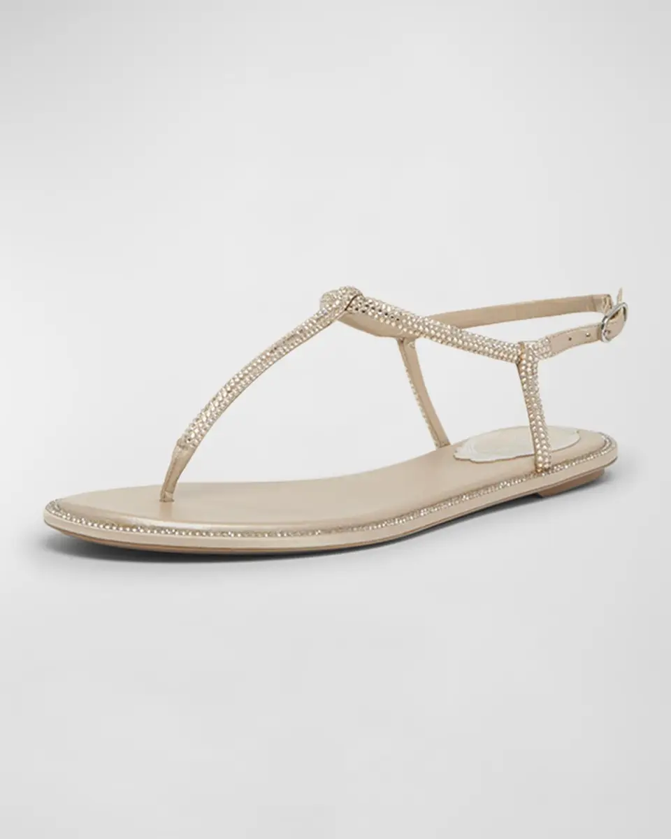 René Caovilla Strass T-Strap Thong Sandals | Thumbnail 2 René Caovilla Strass T-Strap Thong Sandals | Thumbnail 2