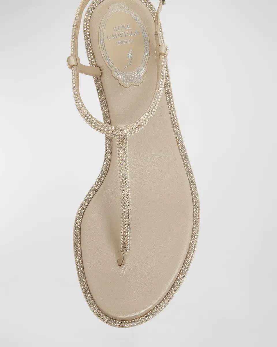 René Caovilla Strass T-Strap Thong Sandals | Thumbnail 5 René Caovilla Strass T-Strap Thong Sandals | Thumbnail 5
