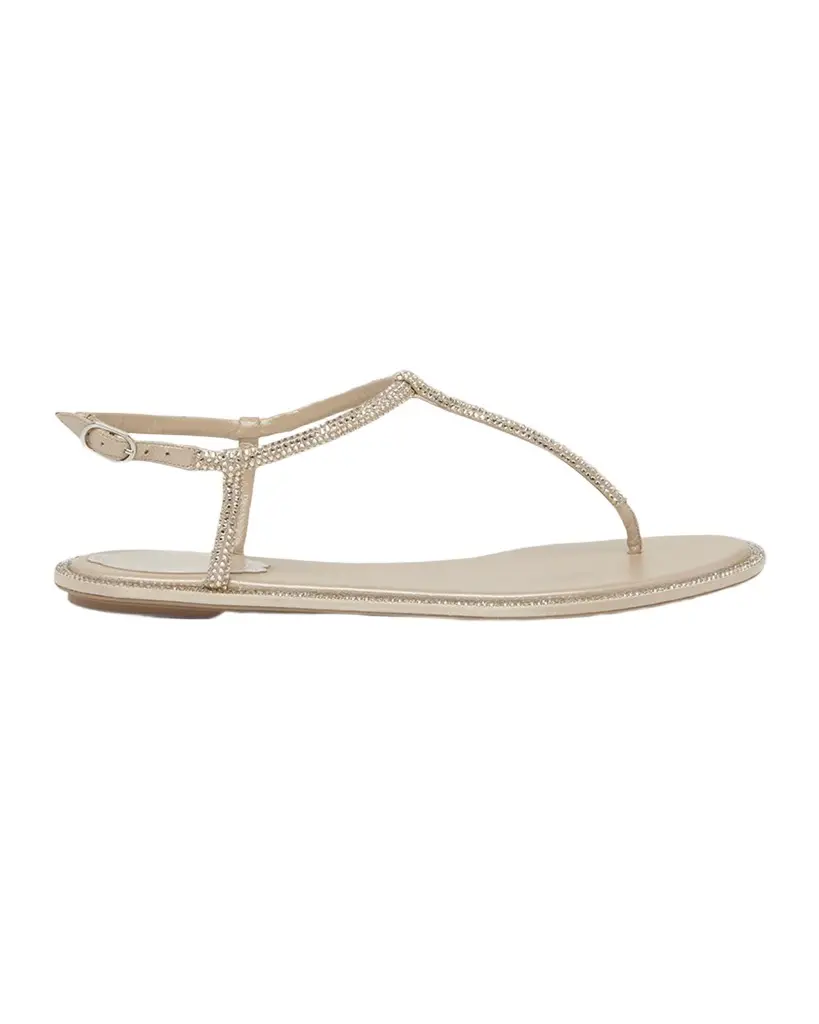 Strass T-Strap Thong Sandals Strass T-Strap Thong Sandals
